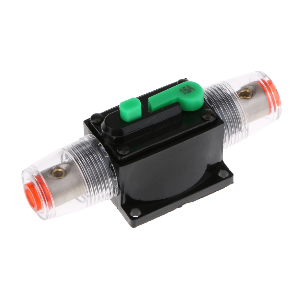 Universal Car Stereo Audio 12V/24V/32V 10AMP 15AMP 60AMP 80AMP 100AMP In-Line Manual Reset Circuit Breaker
