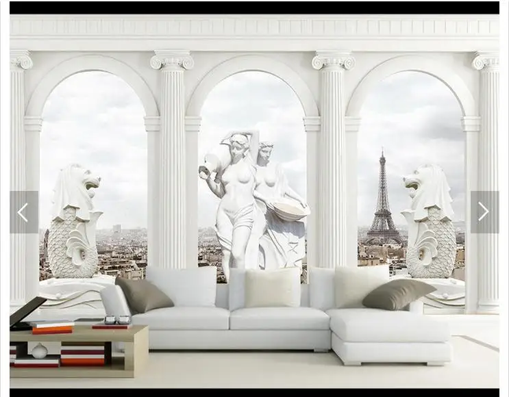 Пользовательские фото обои 3d TV настенная бумага фрески Европейский