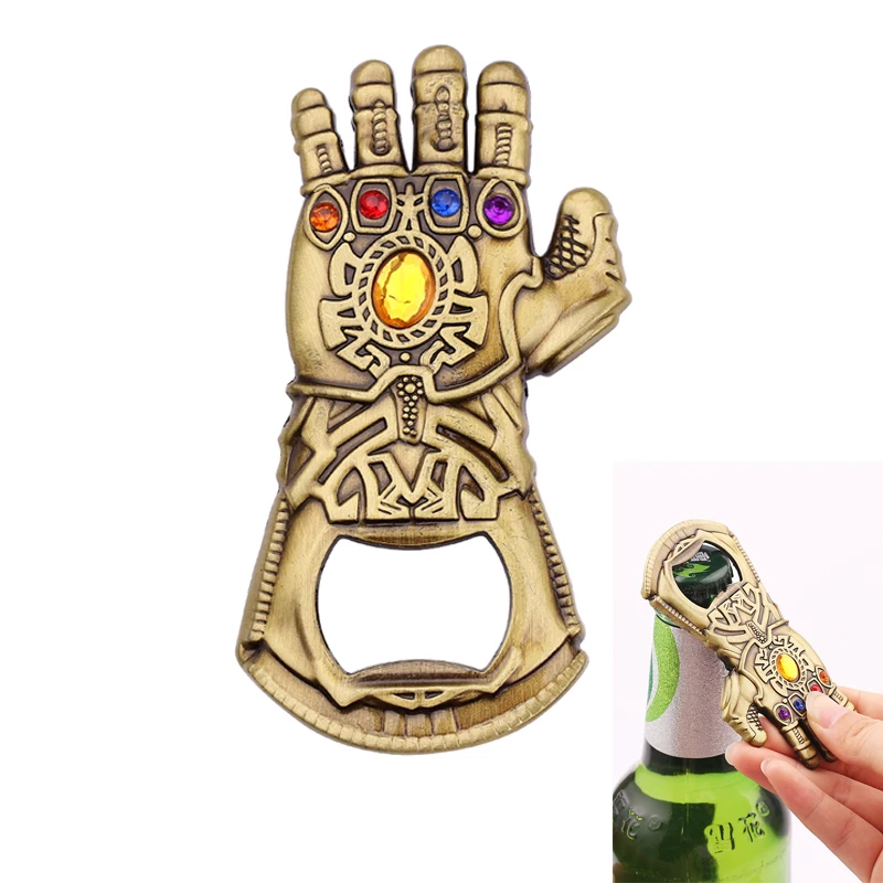 

Thanos Infinity Gauntlet Glove Beer Bottle Opener Keychain Avengers Series Car Key Chain for Men Multifunction Keyring Jewelry