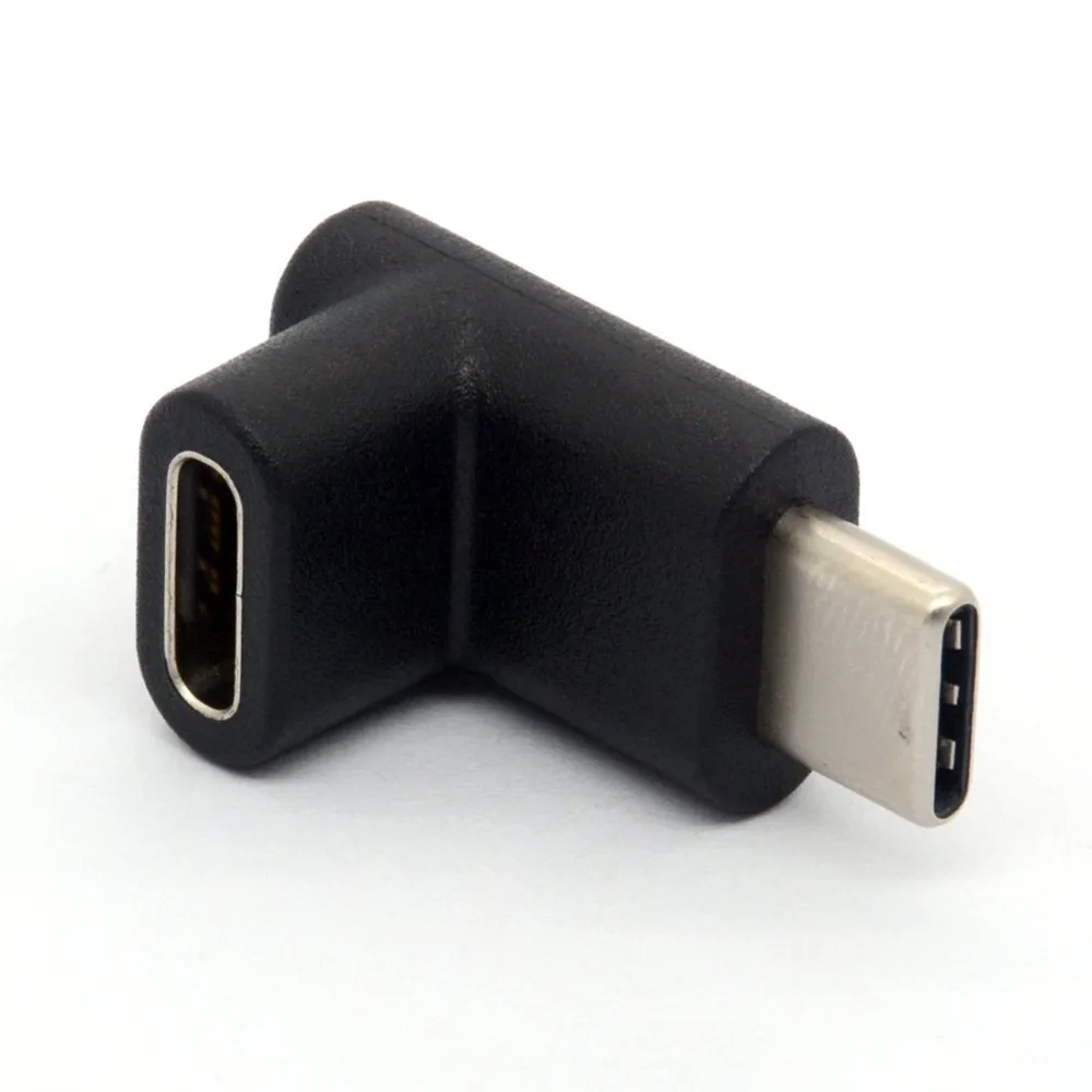 90 градусов адаптер типа C USB Папа мама вверх и вниз угловой 3 1 Type разъем|Адаптеры