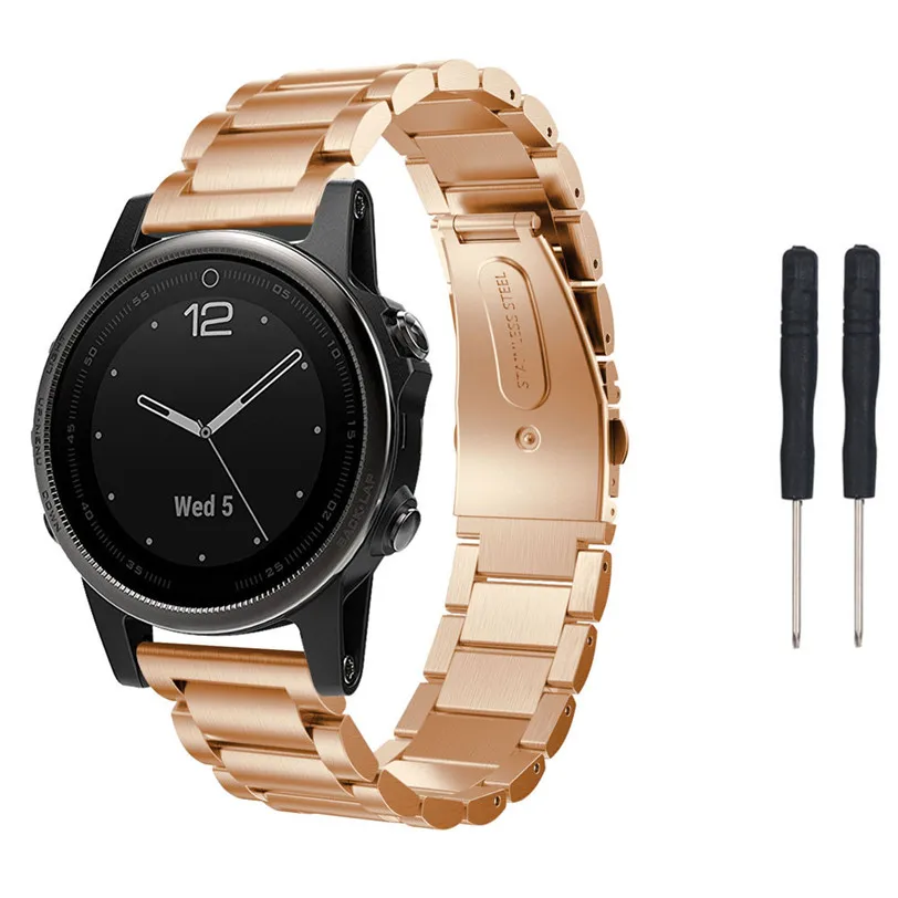 Браслет из нержавеющей стали ремешок для Garmin Fenix 5S GPS часы Pulseira Banda PG11 Прямая