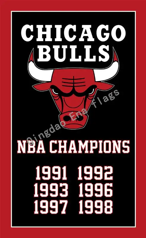 3x5 Digital Printing Chicago Bulls Champions Polyester