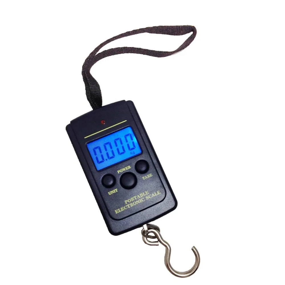 

GY-004 40kg/10g Portable Electronic Hand Scale Electronic Weighing Electronic Luggage Scale Hook Scale Led Digital Display