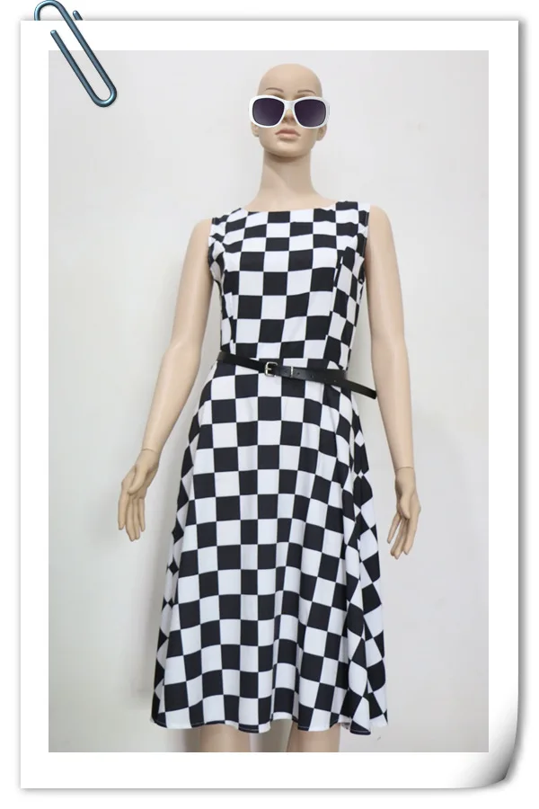 Женское элегантное винтажное платье в стиле Одри Хепберн 60 s вечерние платья рокабилли женские черно-белые клетчатые платья 50 S