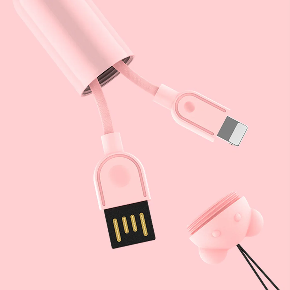 Portable Car Keychain Data Cable Telescopic USB Phone Fast Charging Line NJ88