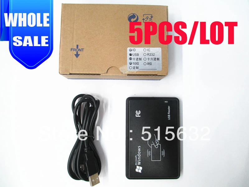 Оптовая продажа карт устройство считывания данных, 125 кГц радиометка USB бесконтактная смарт-карта считыватели, USB считыватели 8-10 цифр ID