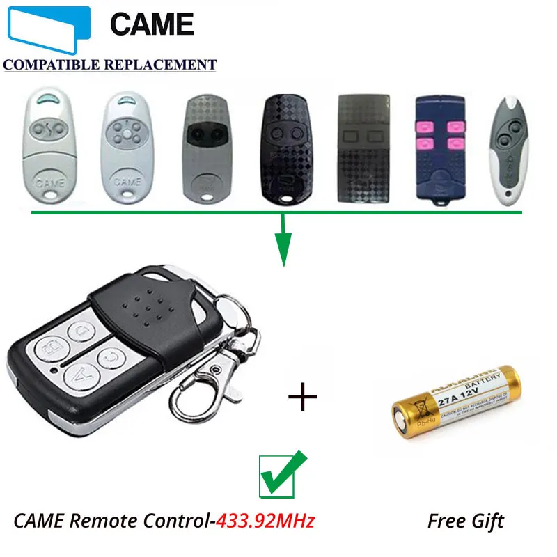 

2pcs CAME TOP432S,T432,T434,TWIN2,TWIN4,TAM432SA Replacement Gate hand Remote Controller Transmitter Top Quality
