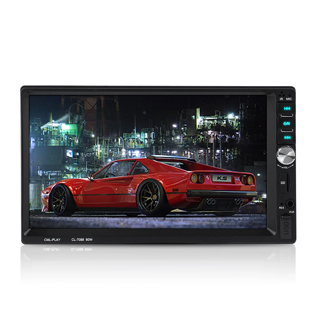 

1024*600 Car Audio Automobile Audio Video Player Steering Wheel Control Bluetooth 7 Inch Support Rear View Camera 2Din