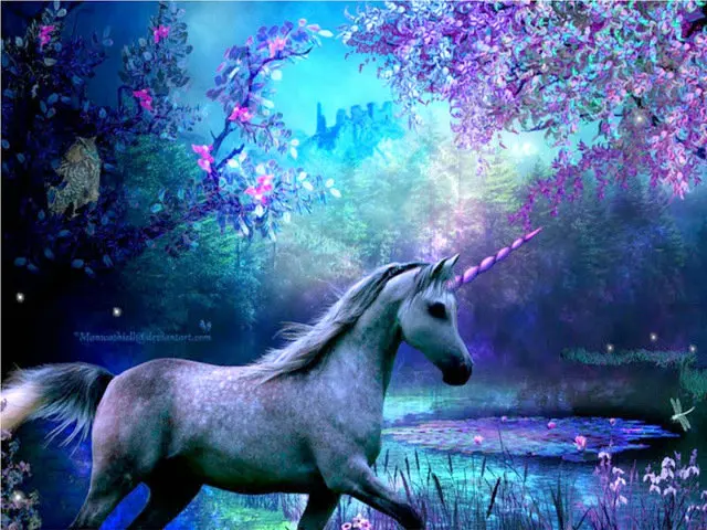 Needlework 5D Diy Diamond Painting Cross Stitch unicorn picture Crafts square Full Mosaic Embroidery scenery Home Decor | Дом и сад