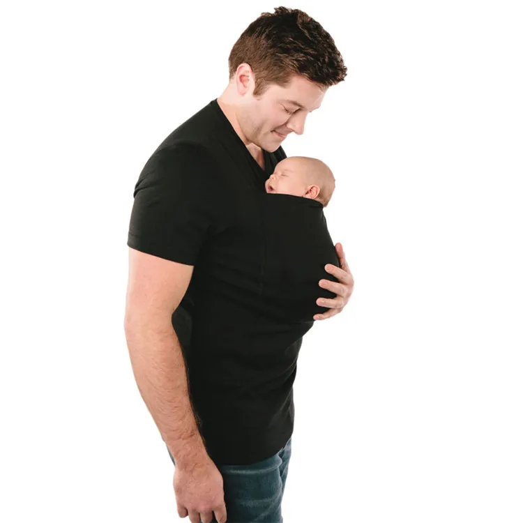 Summer 2018 New Baby Carrier Sling Kangaroo T-Shirt Maternity Baby Carrier Clothes Multifunction Father Mother Tee Shirt M-3XL (11)