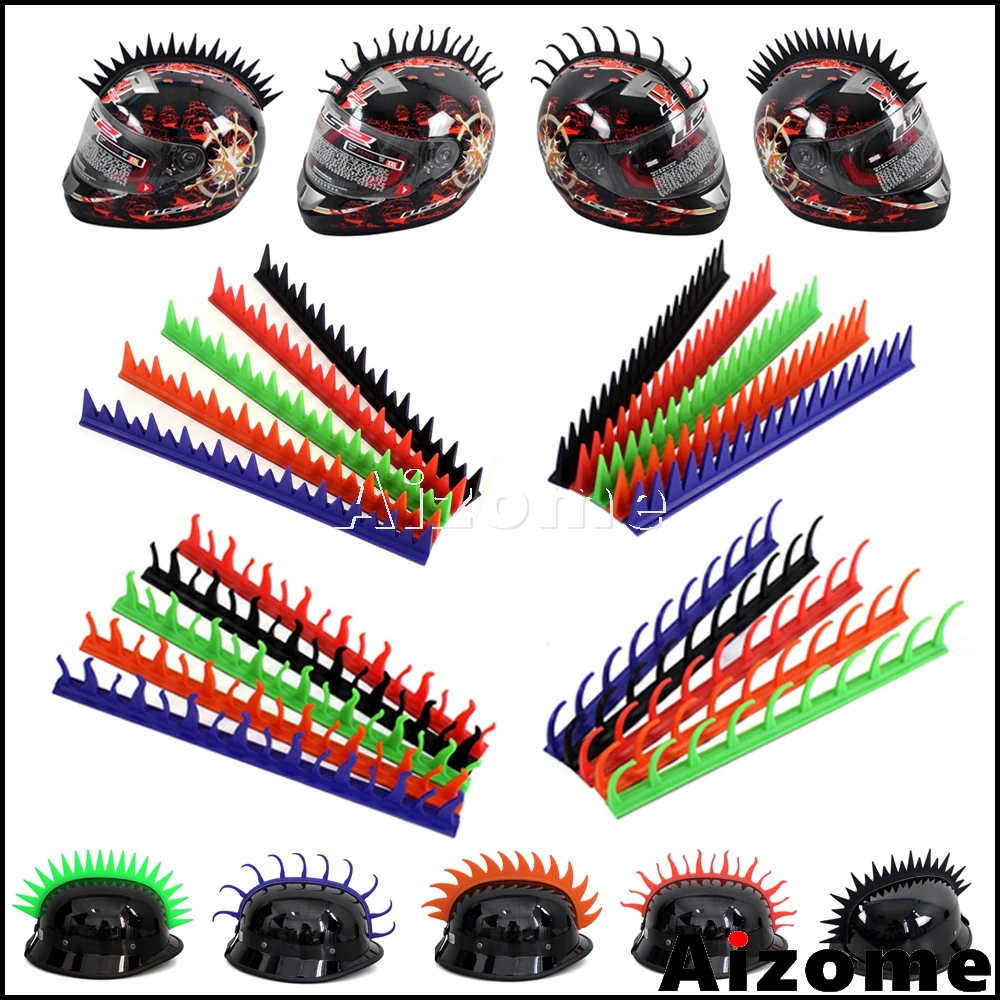

1x Rubber Dirt Biker Motocross Mohawk Biker Helmet Mohawks Spikes Enduro Motorcycle Helmet Mohawk Sticker