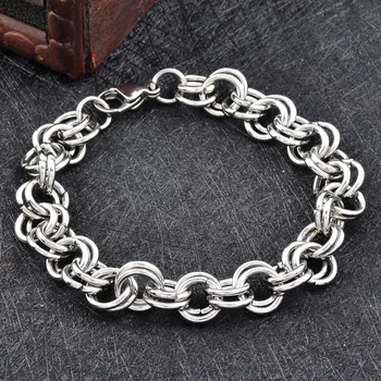 

IJL0164 High Quality Stainless Steel Link Chain Bracelet Men Heavy Wide Curb Chain Link Bracelet(with Gift Bag) for Men