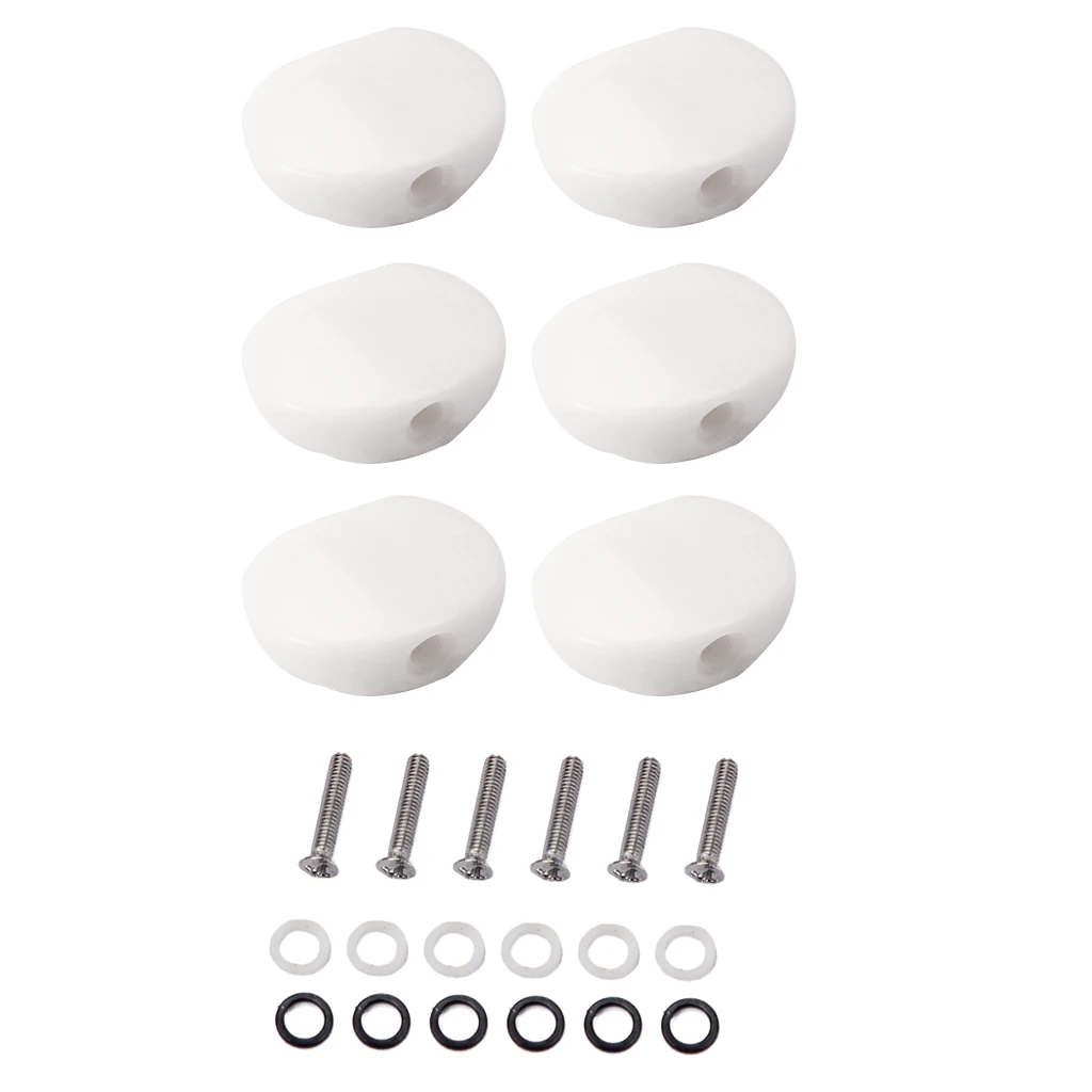 

6pcs/Set Guitar Tuning Pegs Machine Heads Handle Knobs Buttons Caps DIY