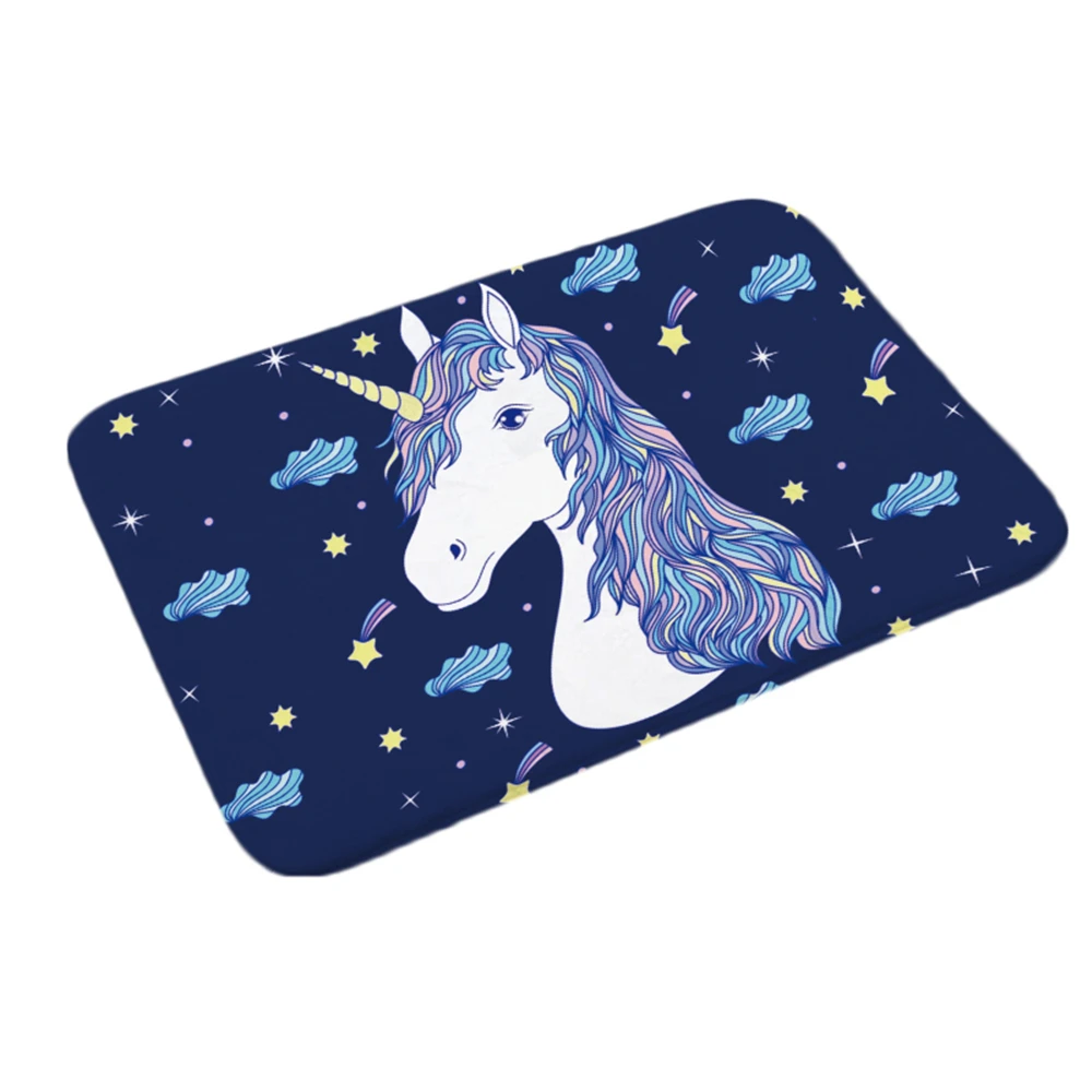 Нескользящий коврик с принтом единорога коврики для кухни в стиле животного для гостиной супер мягкий ковер при входе двери водопоглощающий коврик