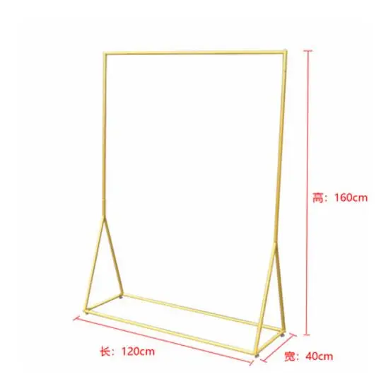 Золотая настенная подвесная стойка в магазине одежды Передняя и боковая подвесная стойка в магазине мужской и женской одежды - Цвет: 17