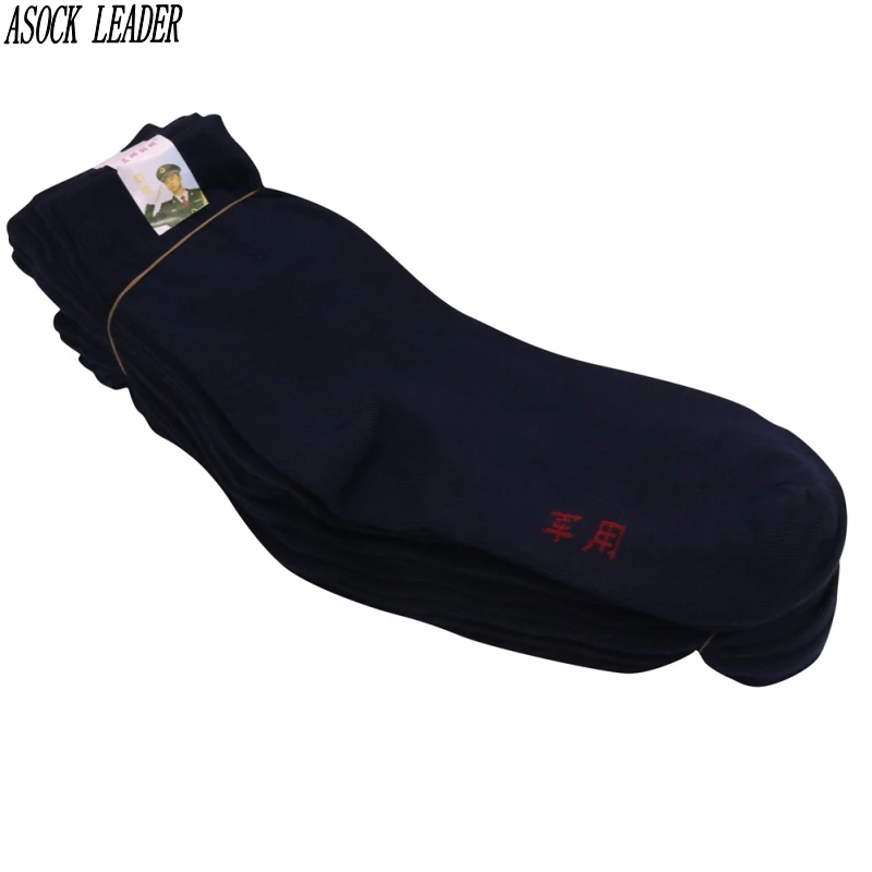 Asock Leader, 1 пара мужских носков, хлопковые носки в китайском армейском стиле, армейские носки, черные, армейские, зеленые, темно-синие, темно-серые, белые