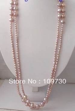 

Jewelry 002313 64" 5mm & 12mm Lavender FRESHWATER Pearl Necklace