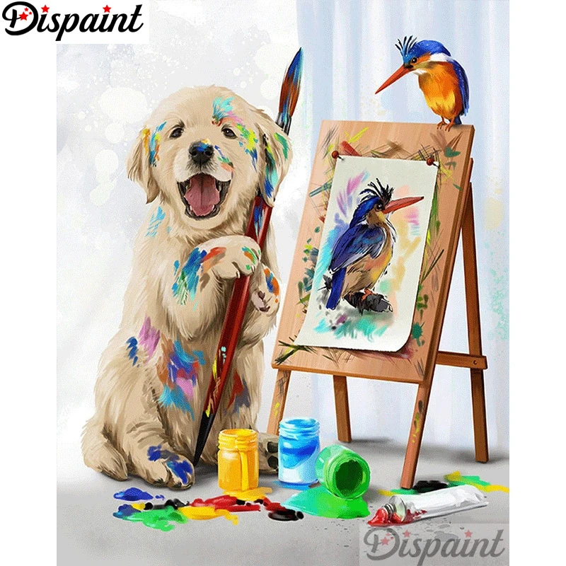 Dispaint Full Square/Round Drill 5D DIY Diamond Painting &quotAnimal dog bird&quot 3D Embroidery Cross Stitch Home Decor Gift A18899 | Дом и