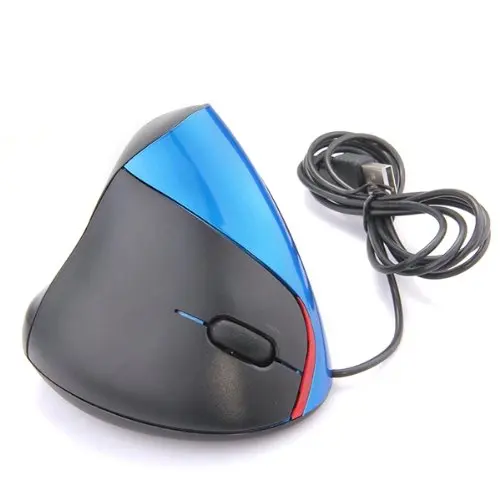 YOC Vertical USB mouse 1000DPI ergonomic mouse blue computer LED PC