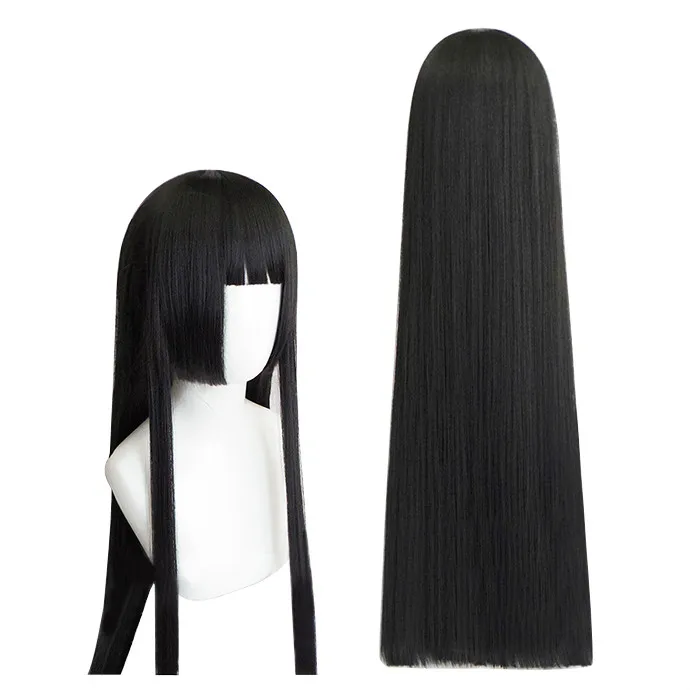 Парик для косплея Kakegurui Yumeko Jabami 100 см парик из черных прямых термостойких
