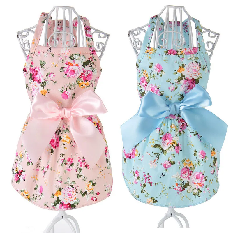 

Floral Dog Dress Spring Summer Pet Cat Dresses for Dogs Costume Vestido Perro Chihuahua Dog Dress For Small Dogs Cat Yorkshire