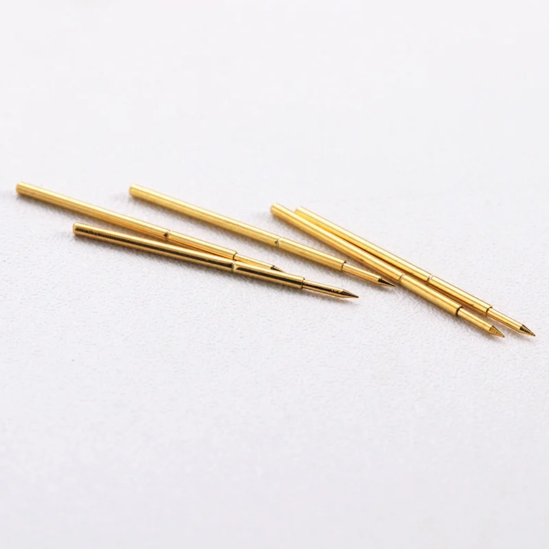 PA50-B Circuit Board Test Probe Nickel Plated Needle Length 16.35mm Metal Spring Thimble 100 Pcs / Package Spring Test Probe