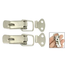 11.11 New 4 Pcs Silver Hardware Cabinet Boxes Spring Loaded Latch Catch Toggle Hasp