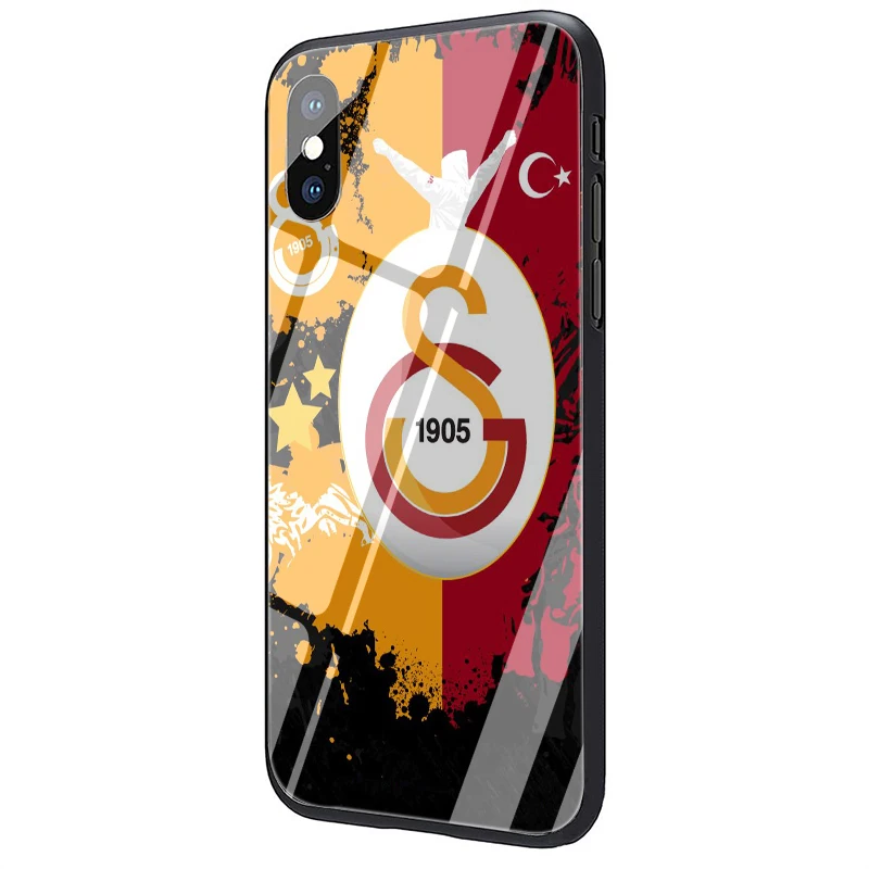 Турция Galatasaray мягкий чехол из закаленного стекла чехол для iPhone 5 5S SE 6 6s 7 8 plus X XR XS 11 pro Max - Цвет: G7