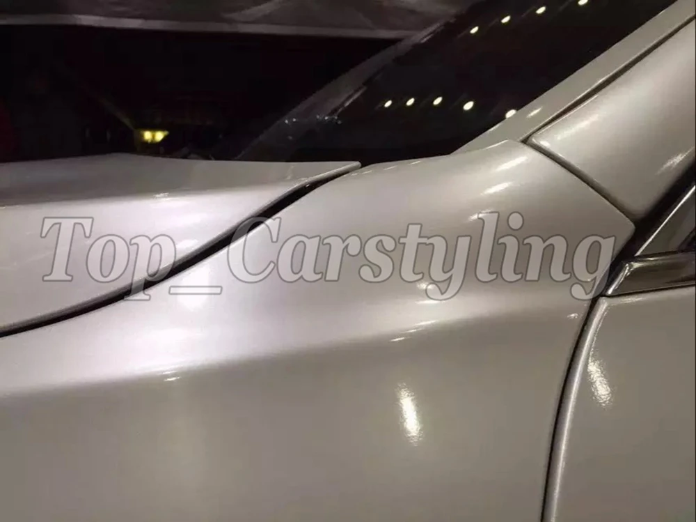 glossy pearl white vinyl car wrapping film with air release (5)