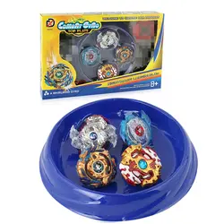 4 в 1 Beyblades Burst с двухсторонними пусковыми установками и синяя Боевая доска для детей настольные игры игрушки с гироскопом Набор для Chidlren