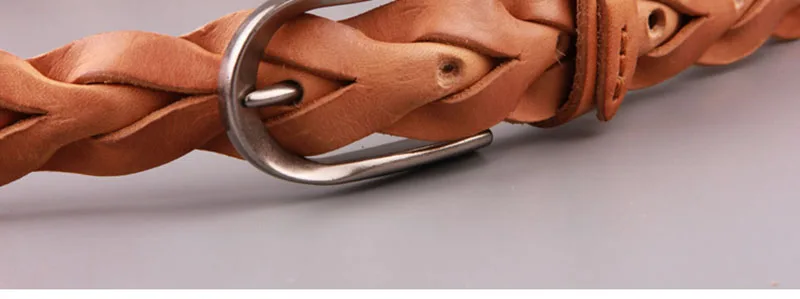 FAJARINA Ladies Fashion Design Pure Cow Skin Leather Belt Retro Styles Weave All-match Manual Cowhide Belts for Women N17FJ225 ladies belt