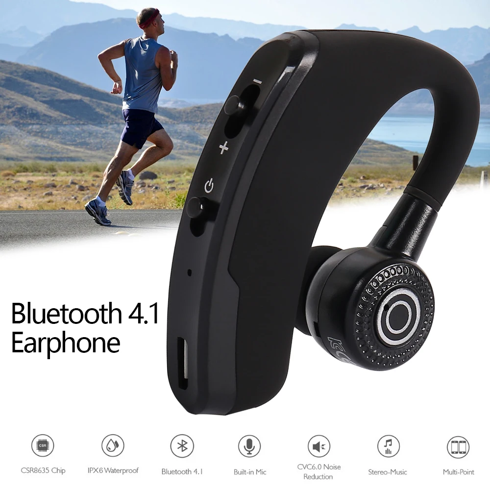 Бренд V9 Bluetooth наушники хэндс фри Бизнес Беспроводной гарнитура с микрофоном