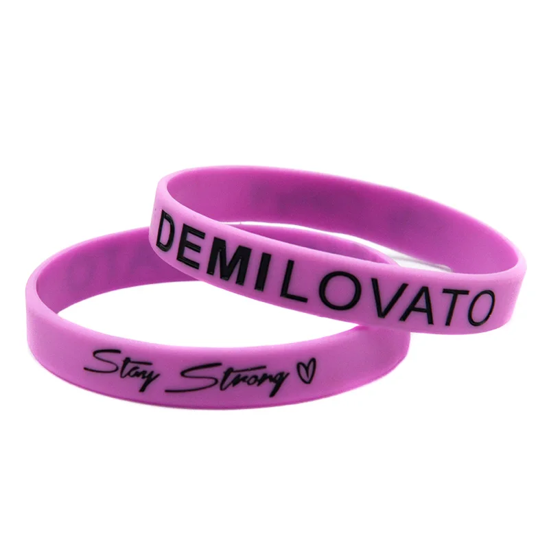 

OBH 1PC 1/2 Inch Wide Demi Lovato Stay Strong Silicone Rubber Bracelet