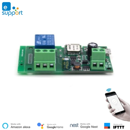 eWelink 스마트 USB 7-32V DIY 1 채널 조그 인칭 자동 잠금 와이파이 무선 스마트 홈 스위치, alexa와 음성 원격 제어 6