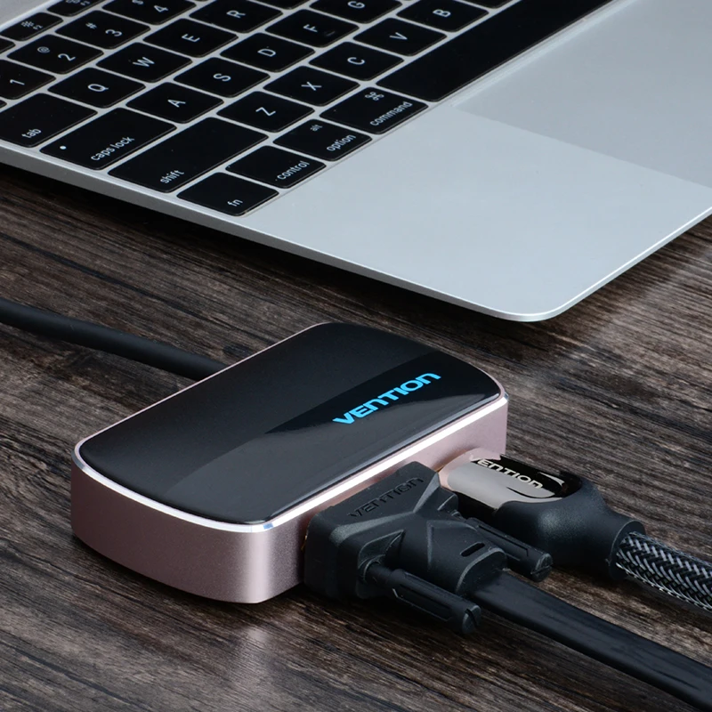 Vention type C вход VGA/HDMI/USB 3 0 выход разветвитель от 1 до Тип 4 К для macbook pro ноутбук экран