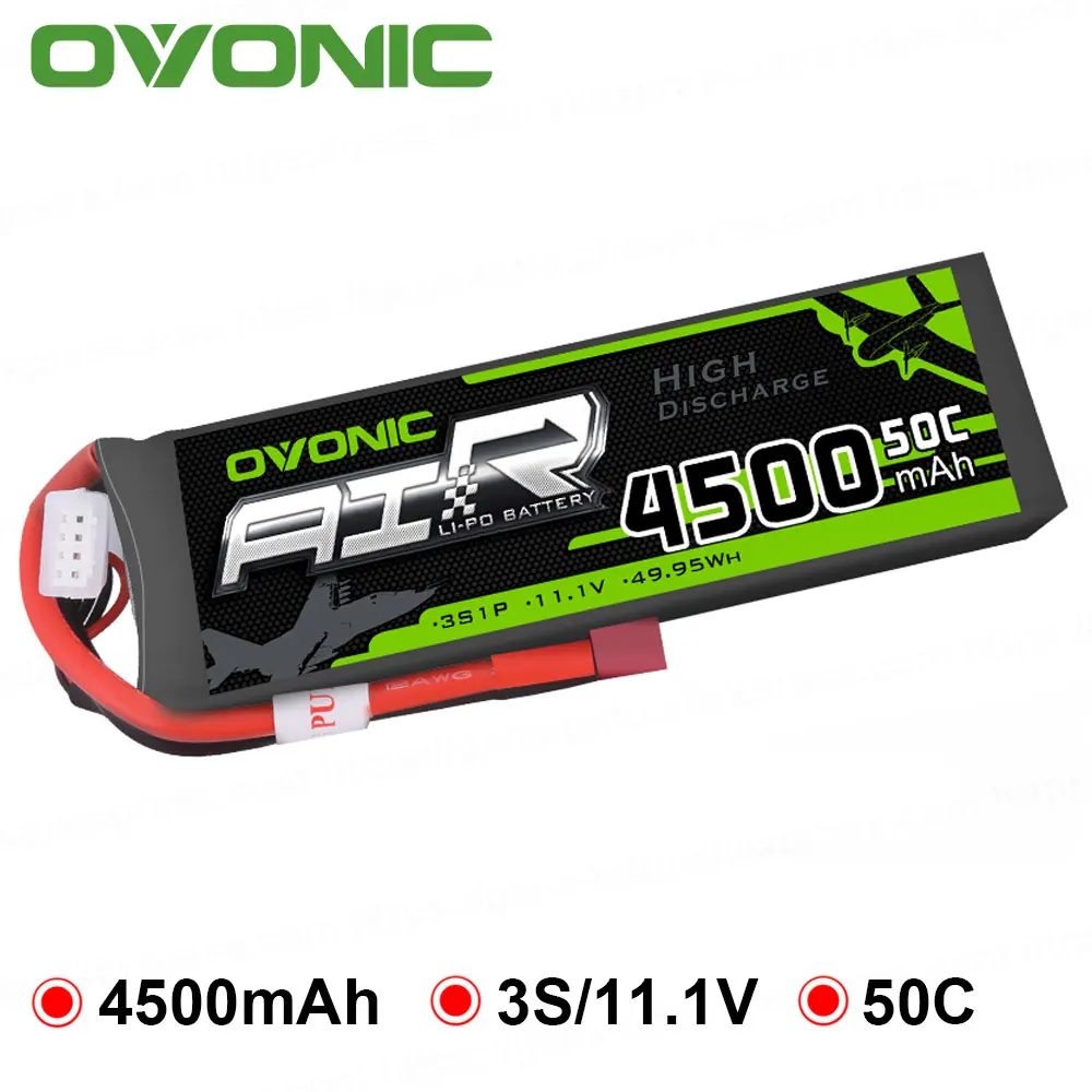 2 упаковки ovoic 8000mAh 4500mAh 5500mAh 3000mAh 2200mAh 50C 6S 4S 3S 2S Lipo аккумулятор для RC Heli Quad самолета автомобиля лодки - Цвет: 4500mAh 3S 50C