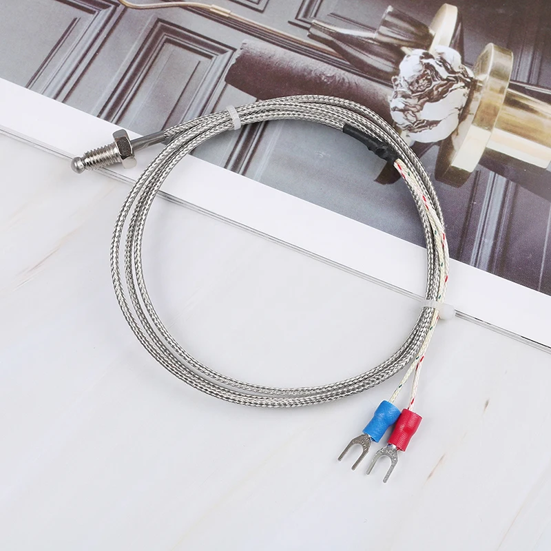 

1Pc 1M 3M 4MM8 K-type Screw Thermocouple Temperature Controller 0-800 Degrees Celsius Sensor Probe