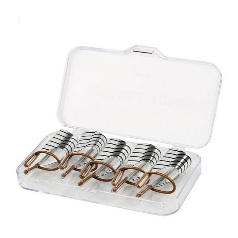 

Reusable Nail Forms UV Gel 5pcs/set Nail art Polish extension guide Tool Acrylic French Tips Nail Form