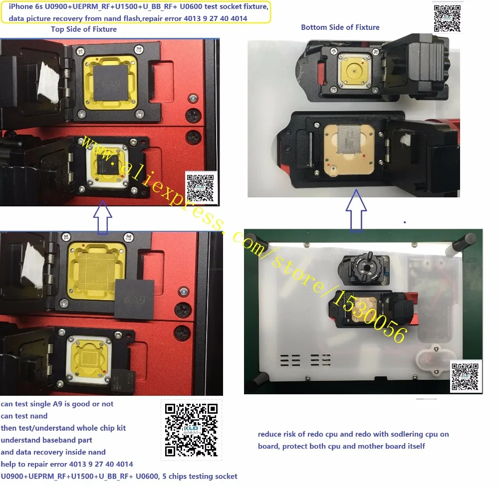 Тестовое гнездо, A9 nand flash для iPhone 6s p 6s восстановление данных U0900+ UEPRM_RF+ U1500+ U_BB_RF+ U0600