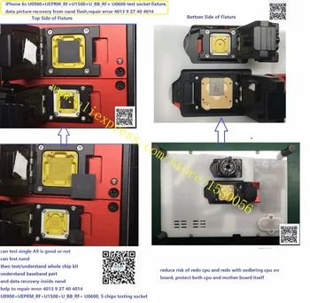 Online Test Socket Fixture, A9 Nand Flash For IPhone 6sp 6s Data Picture Recovery U0900+UEPRM_RF+U1500+U_BB_RF+ U0600