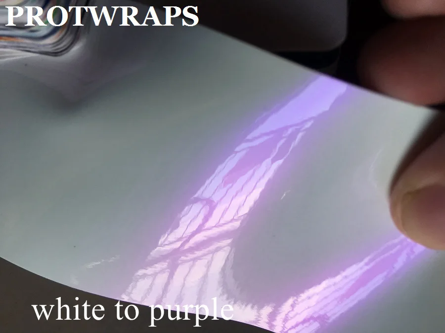gloss white chameleon vinyl car wrapping film car stickers  (1)