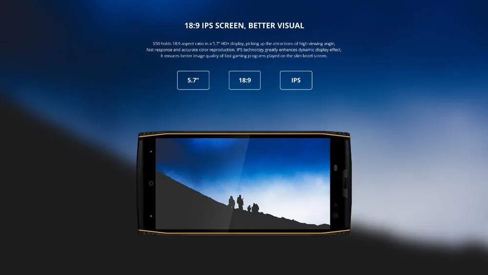 DOOGEE S50 смартфон с 5 7 дюймовым дисплеем восьмиядерным процессором 18:9 ОЗУ 6 ГБ ПЗУ 64