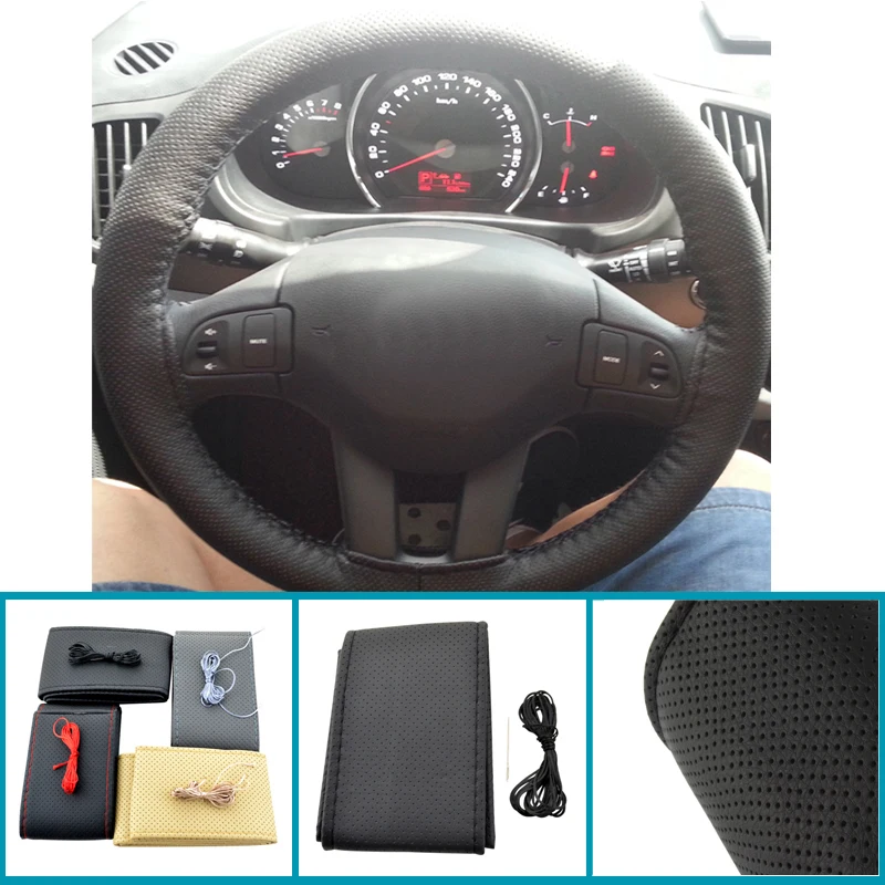 

ESPEEDER High Quality Car Styling Artificial Leather Steering Wheel Cover Decorative Racing Steering Wheel 3 Sizes 4 Colors