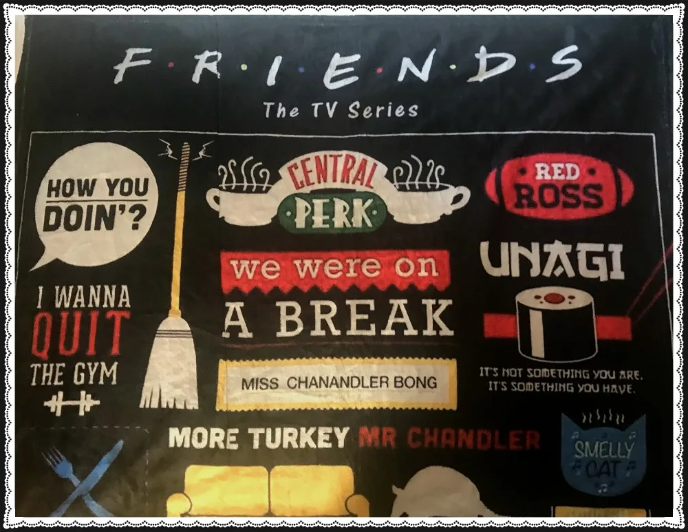 

New Friends tv show central perk hugsy You are my Lobster soft blanket dust cover 100*150cm