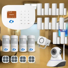 Chuangkesafe Chuangkesafe WIFI/GSM Smart Home Sistema de Seguridad para el Hogar Antirrobo Interder + Pet-friendly + IP CCTV cámara