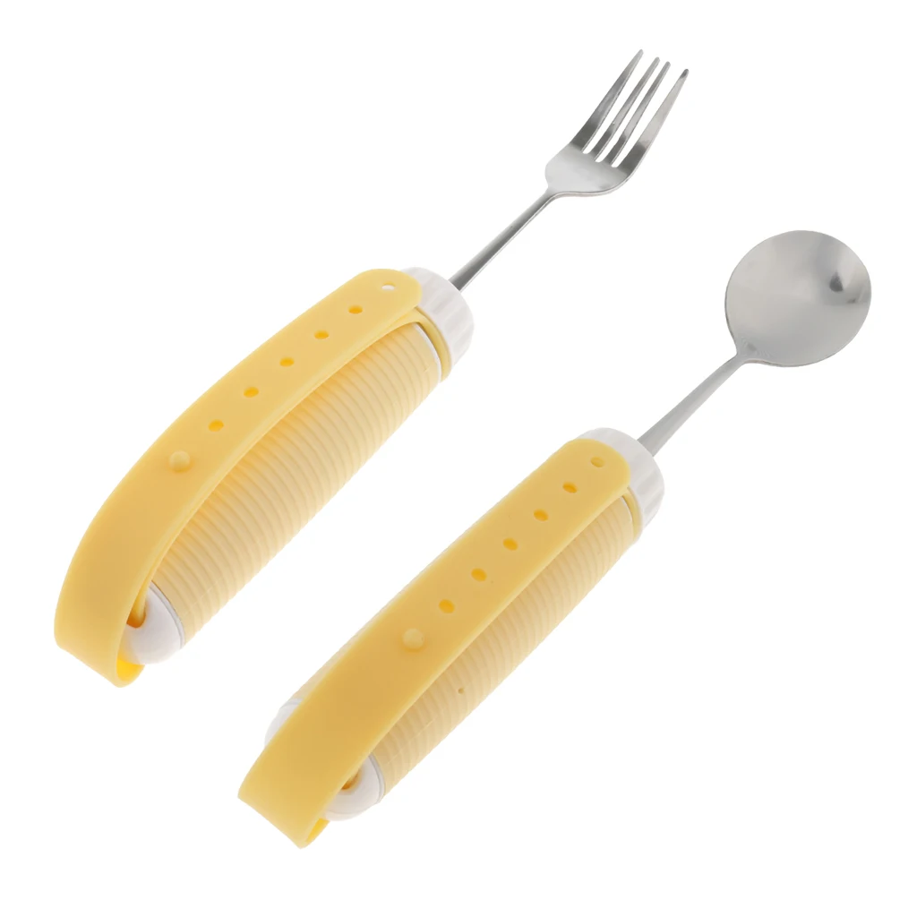 Rotating Utensil Eating Aids Spoon Fork Set For The Elderly Disability Kids