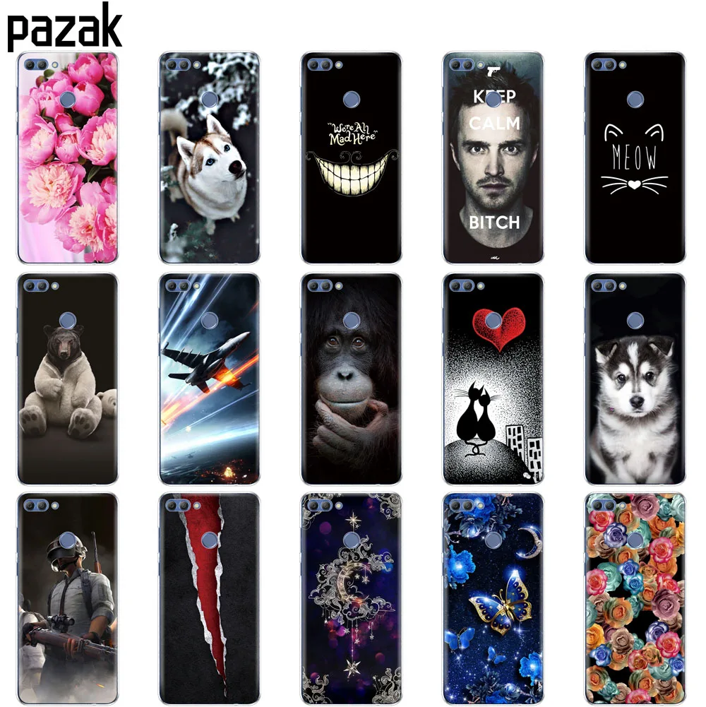 حافظة لهاتف Huawei P الذكية 2018 حالة التمتع 7 S غطاء خلفي سيليكون ناعم لهواوي P الذكية Coqa طباعة رسمت قذائف أكياس Fundas