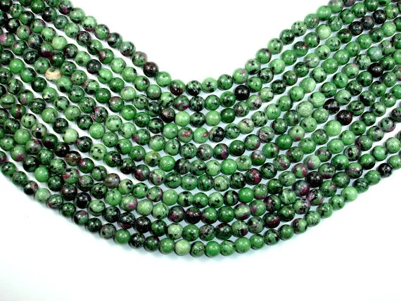Ruby Zoisite Beads, 8mm(8.3mm) Round Beads, 15.5 Inch, Full strand, Approx 49 beads, Hole 1.
