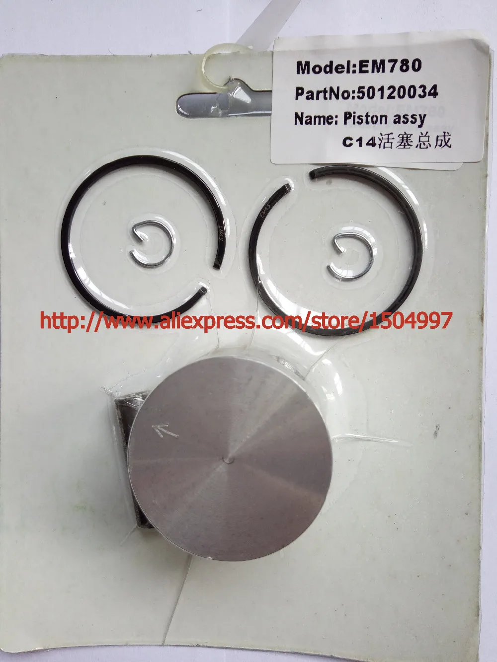 

Piston Kit with Pin Rings Clips assy Set kit for fit Piston Kit fit OLEO-MAC 941 C/CX, BC420 T, GS410 CX, Sparta 42, 44 (40mm)