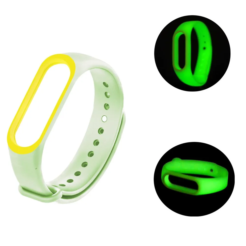 

New Hot Original Luminous Silicon Soft Wrist Strap WristBand Replacement For XIAOMI MI Band 2